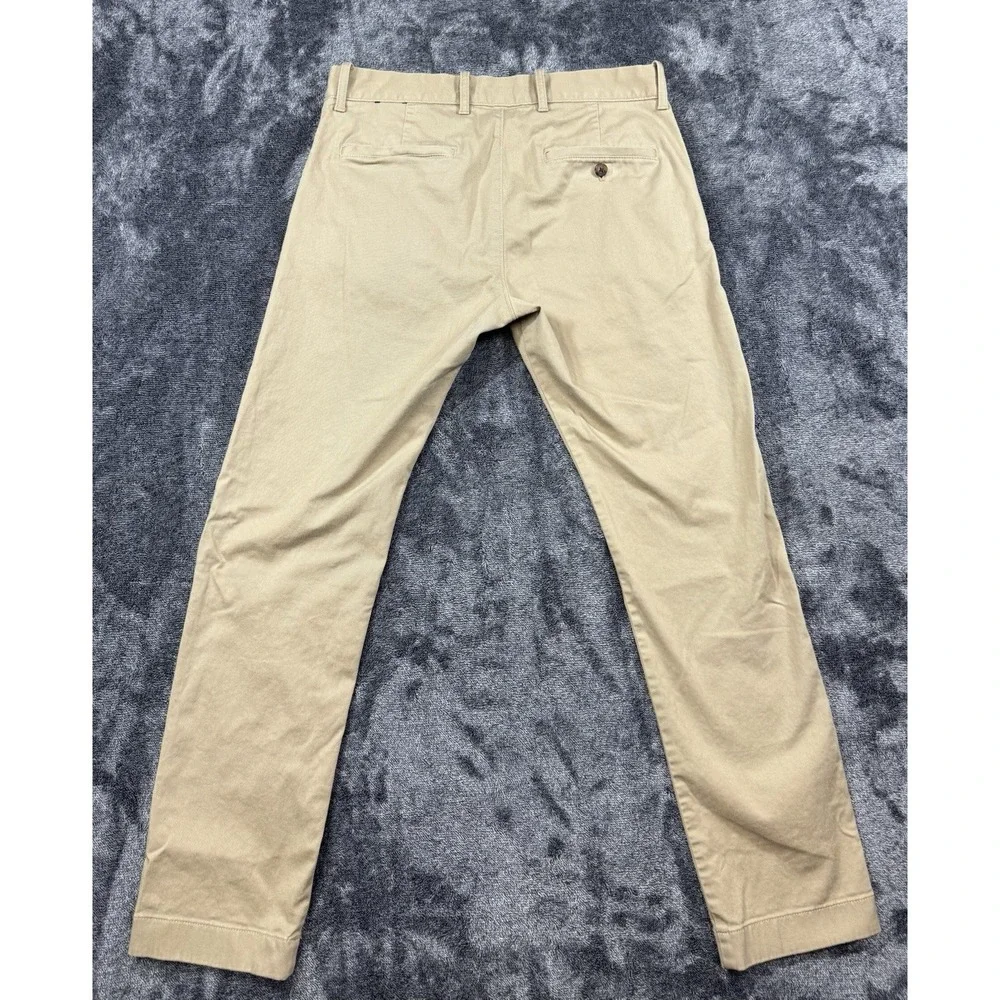 J.Crew Men's FLEX Chino Pants Size 30x30 Tan Khaki Polyester SLIM FIT